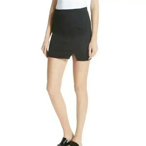 Free People Black Denim Femme Fatale Slim Mini